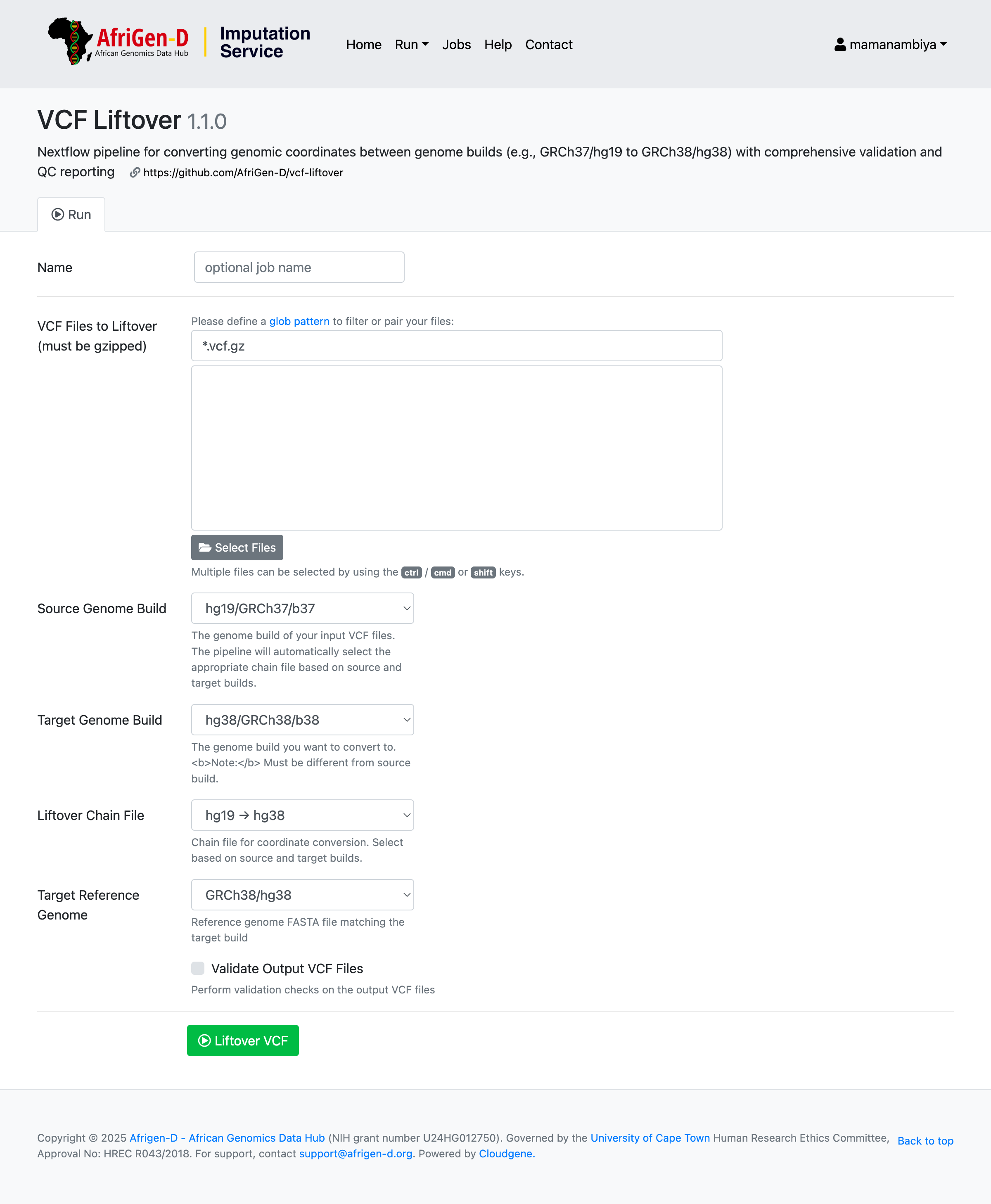 AfriGen-D Imputation Service Tutorial
